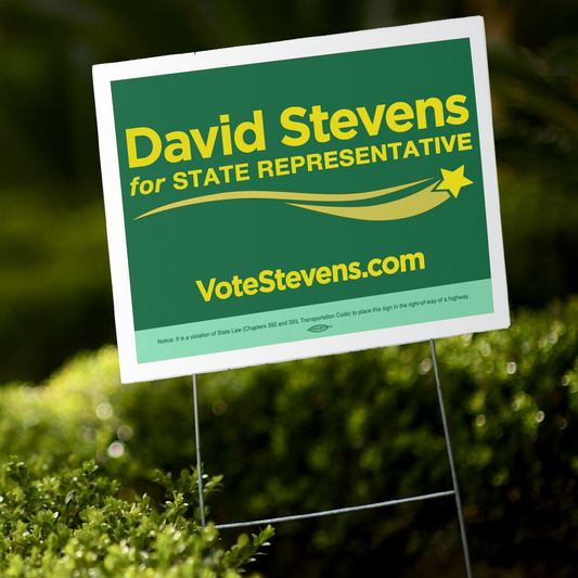 Digitally Printed 24" x 24" Campaign Yard Signs - Coro (Short Run)