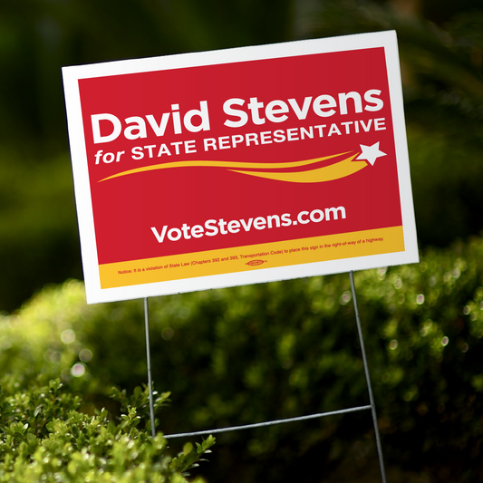 Digitally Printed 24" x 18" Campaign Yard Signs - Coro (Short Run)